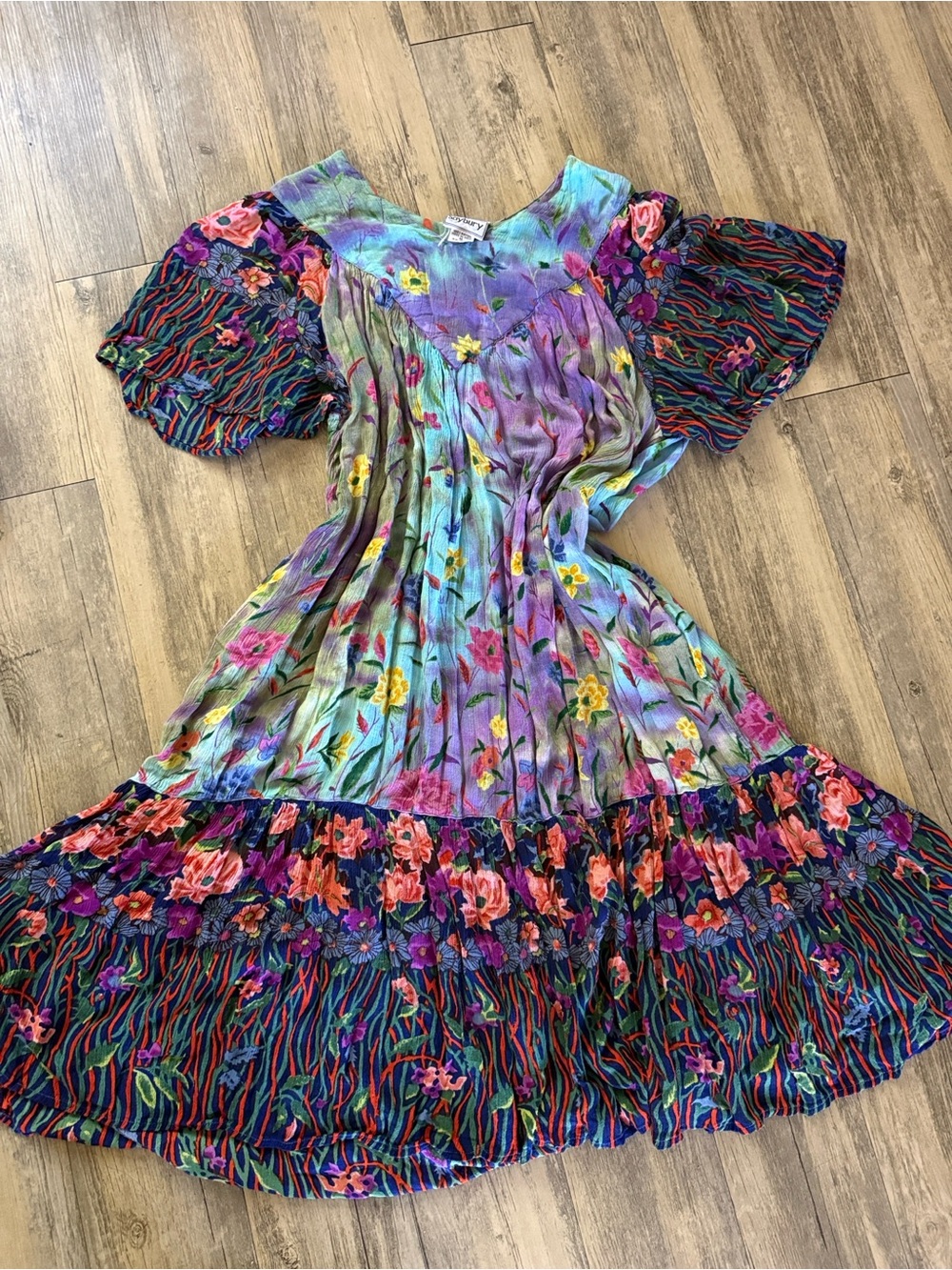 Vintage Styled by Saybury Broomstick Maxi Dress | Boho Patchwork